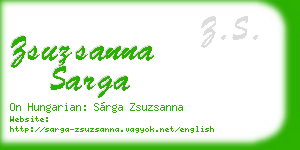 zsuzsanna sarga business card