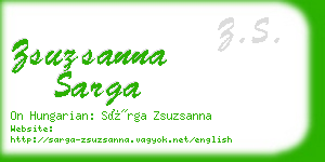 zsuzsanna sarga business card